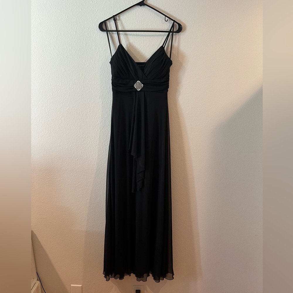 y2k B. Smart floor length black gown